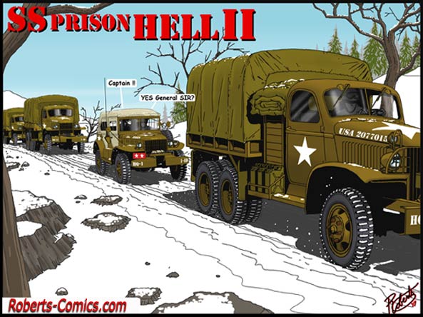 SS prison HELL part 2 (bdsm comics by Roberts)